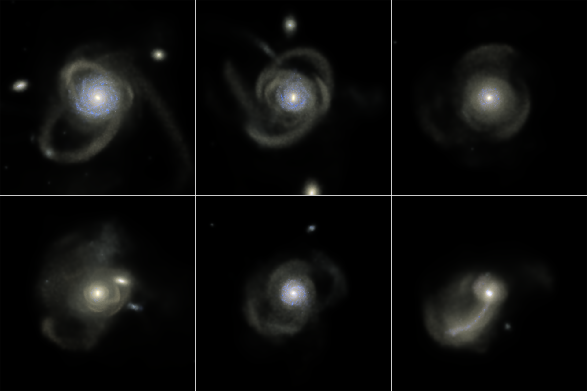 Simulated galaxies surrounded by faint stellar streams in their extended haloes