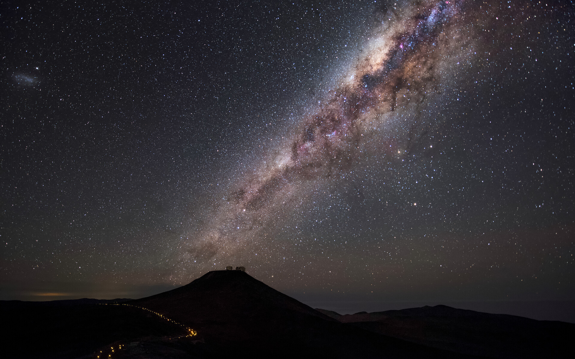Paranal Observatory under a dark night sky