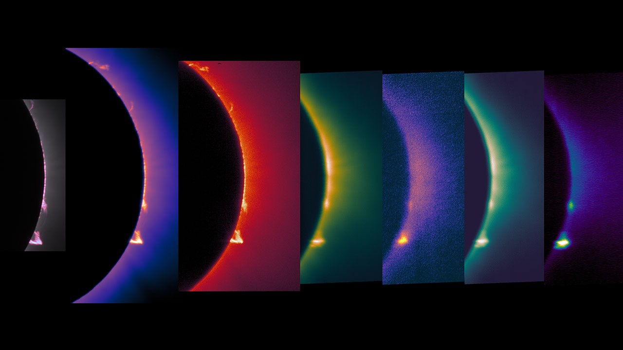 Composite visible and infrared images of the solar corona captured during the April 8, 2024 total solar eclipse by NASA’s WB-57 aircraft