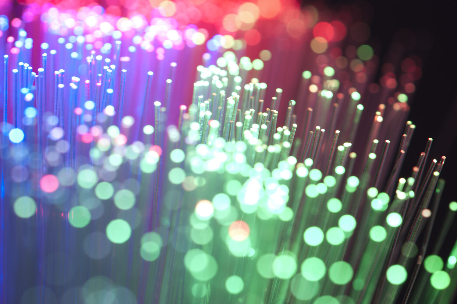 Abstract coloured fibre-optics pattern representing research infrastructure and scientific connectivity