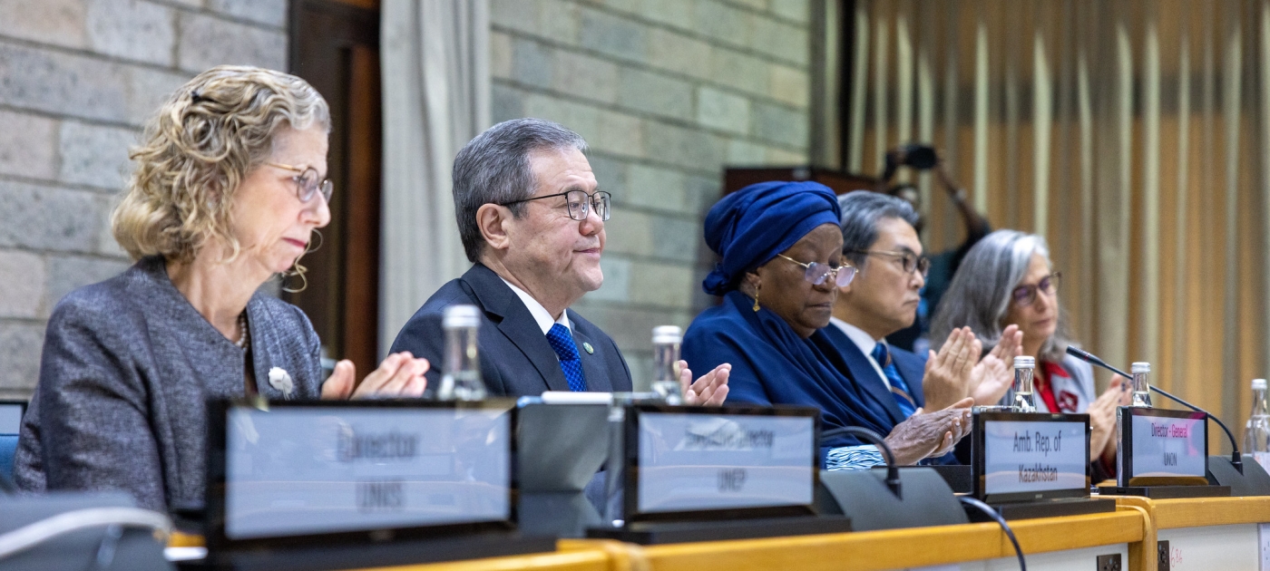 Official UNEP image accompanying the speech on ending nuclear weapons and testing